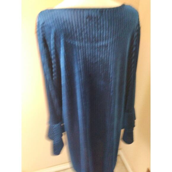 Tacera Dress Blue Velvet Ruffled Sleeves Sz 2X Fairy Witchy Festival - Picture 4 of 10